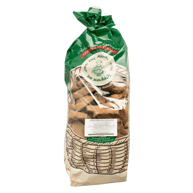 Ντακάκι Κρίθινο Μιγάδι Ολικής Αλέσεως από την Κρήτη 1800gr